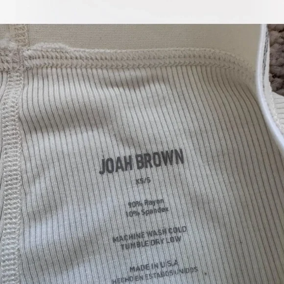 Vintage Joah Brown Cream Ribbed Leggings thermal - Picture 8 of 8